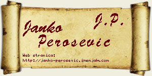 Janko Perošević vizit kartica